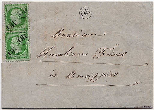 Letter weighing up to 10 g from COUSOLRE to BOUSIGNIES