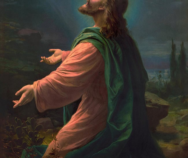 christ in the garden of gethsemane hans zatzka.