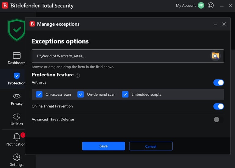 Bitdefender World of Warcraft malware, WoW Bitdefender false positive, Wow.exe malware detected, Battle.net Bitdefender