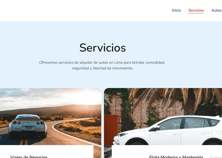 Auto deportivo y auto todo terreno