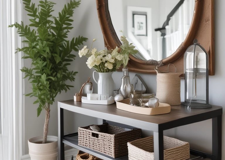 brown wooden coffee table near white wooden door