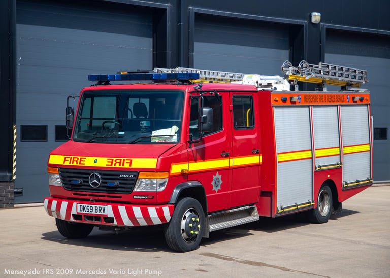 Merseyside Fire and Rescue Service Mercedes Light Pump Fire Appliance