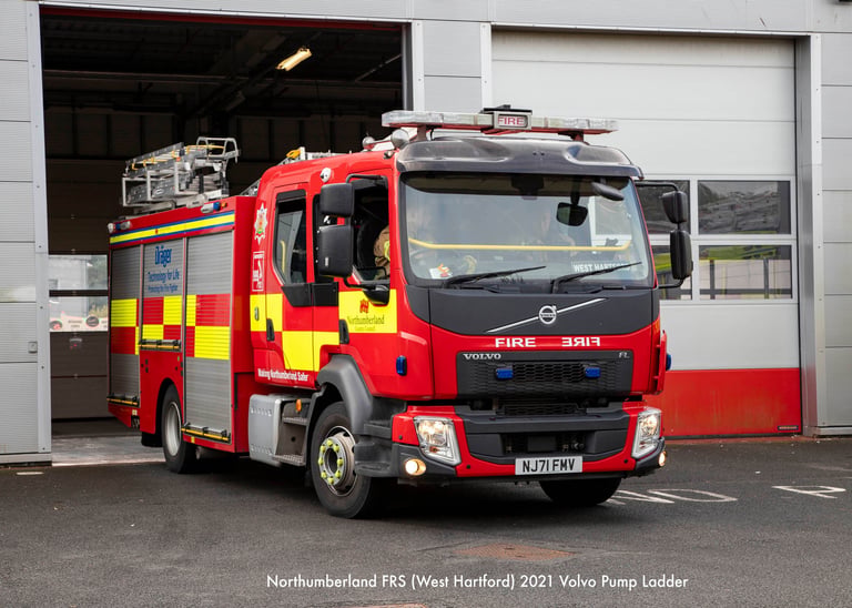 Northumberland Fire and Rescue Service Volvo Water Tender based at West Hartford fire station