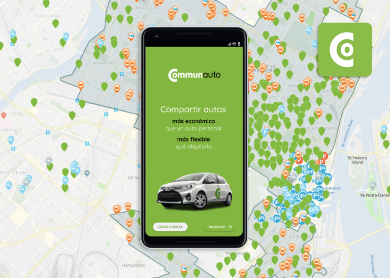 Communauto App: UX case study, onboarding page.