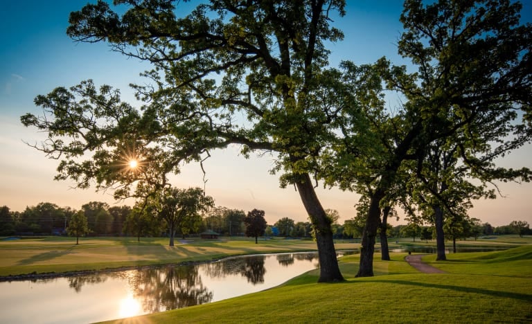 A general view of Bolingbrook Golf Club at LIV Golf Chicago. (Photo by Nick Novelli/LIV Golf)