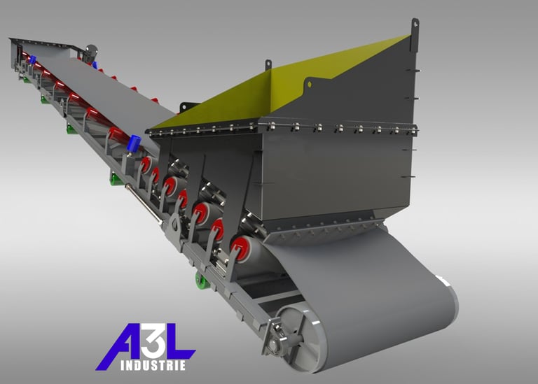 Convoyeur avec trémie