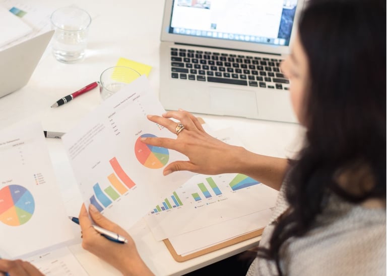 Select charts and display for a sales dashboard