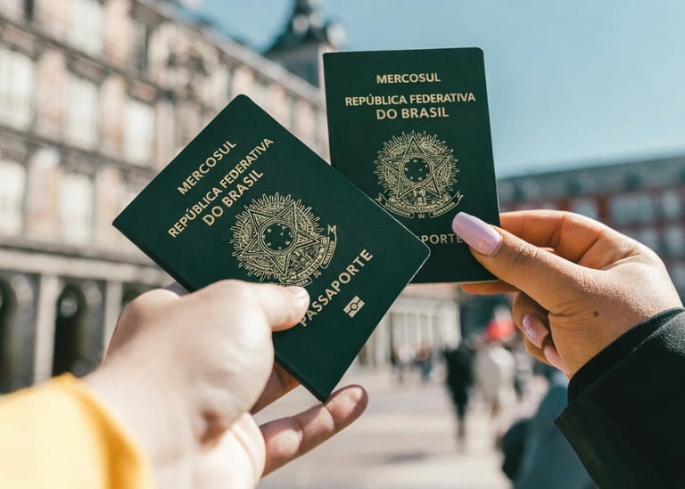 dois passaportes brasileiros 