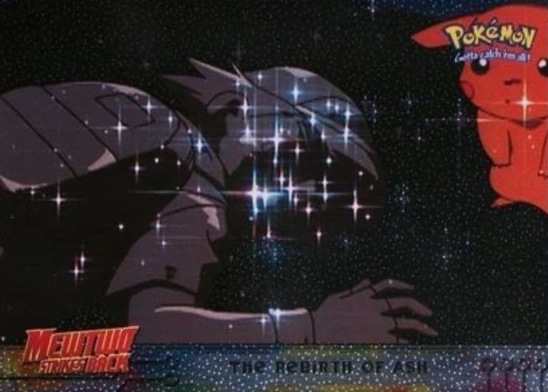 38 The Rebirth of Ash Topps Pokémon The First Movie sandpeper silver foil