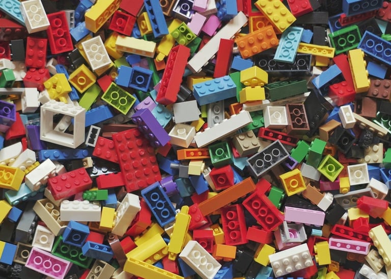 Picture of assorted lego bricks