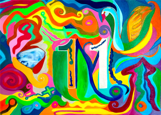 Personalized intuitive Reiki art Life Path Number soul path portrait