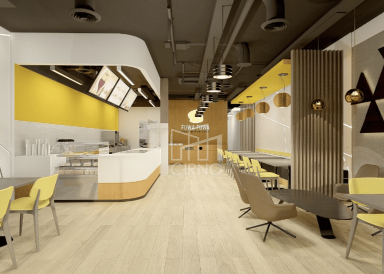 FUWA FUWA Restaurant in Chinook Calgary designed by Cirno design