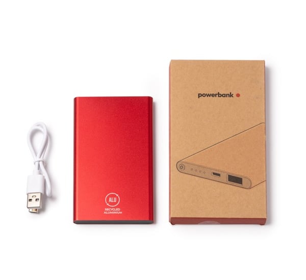 bateria externa de aluminio reciclado