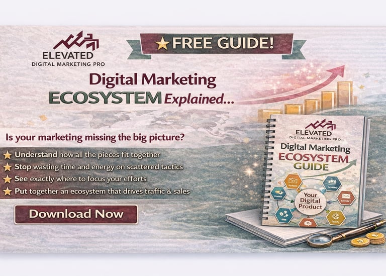 Download a free digital marketing  guide to improve online business strategy and sales traffic.