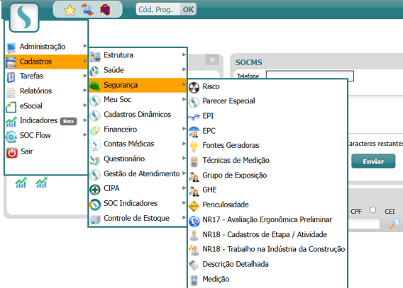 SOC - Software Integrado de Gestão Ocupacional