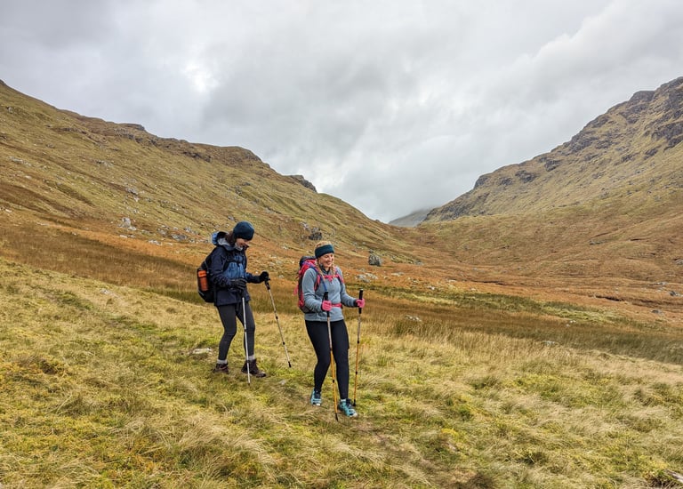 Hikers on group walk