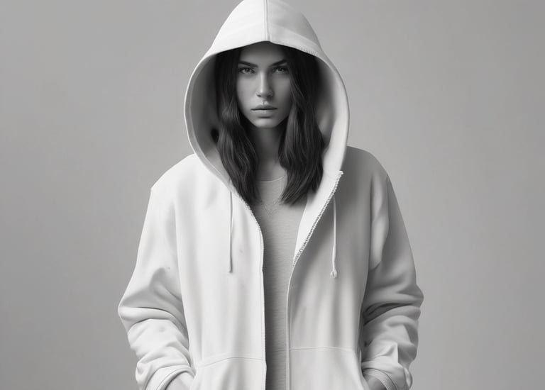 Close-up of a black hoodie with vibrant custom DTF print under dramatic lighting.