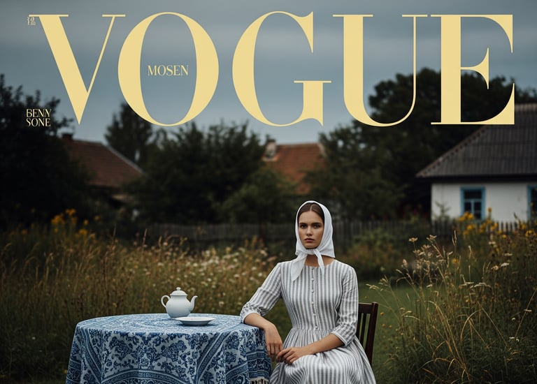 Vogue Style Magazine Front Page AI generated
