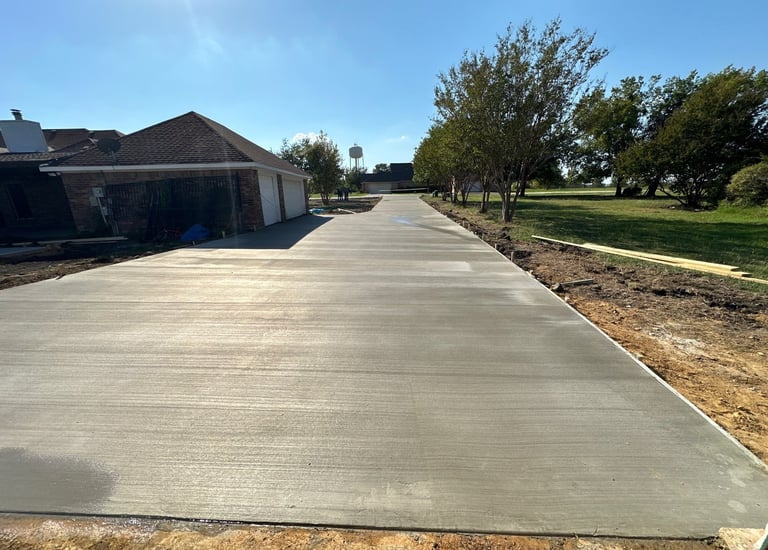 Fresh Concrete Driveway