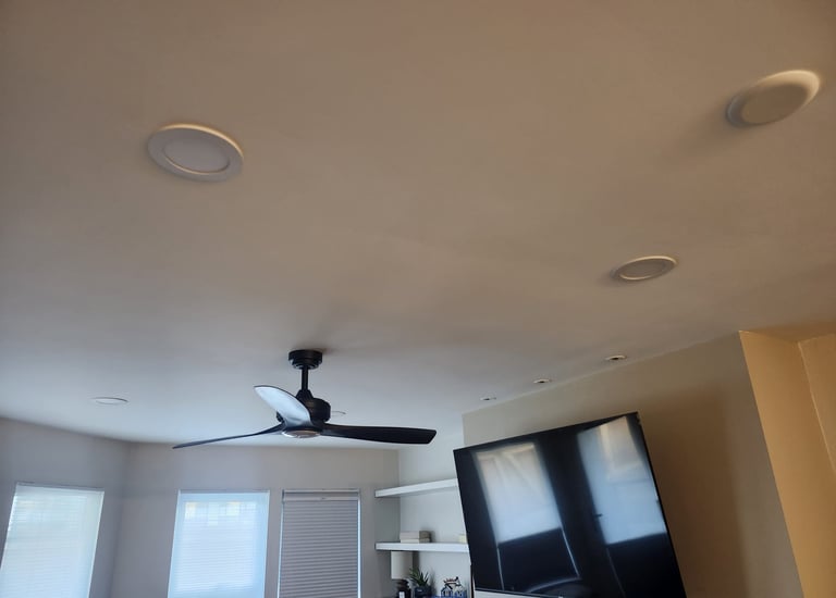 Pot lights, fan, residential new retro install