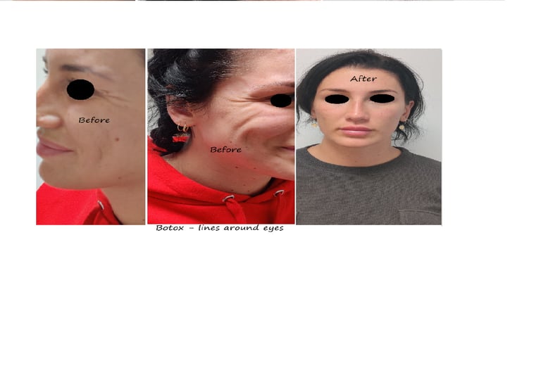 Before & after photos botox around eye – fresher, more appealing and youthful appearance.