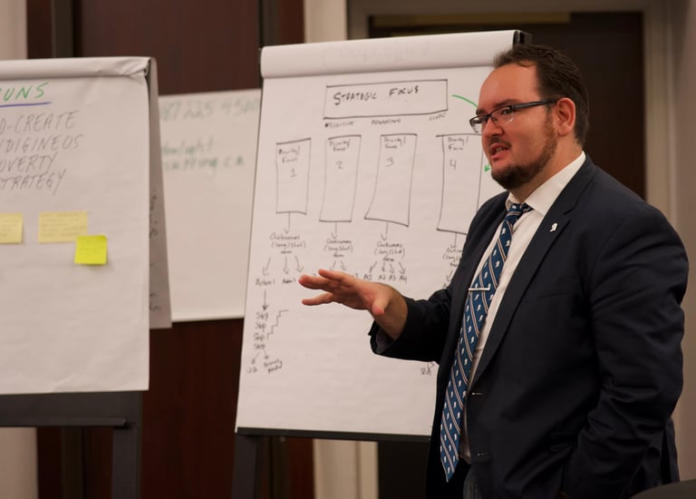 Me speaking at the Atlas Network's Executive Accelerator program.