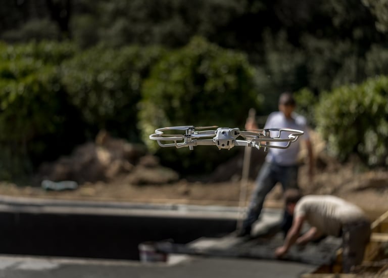 photo d'un drone proche du sol