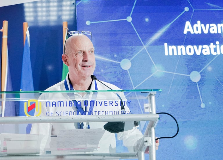 Man making a speech at a conference