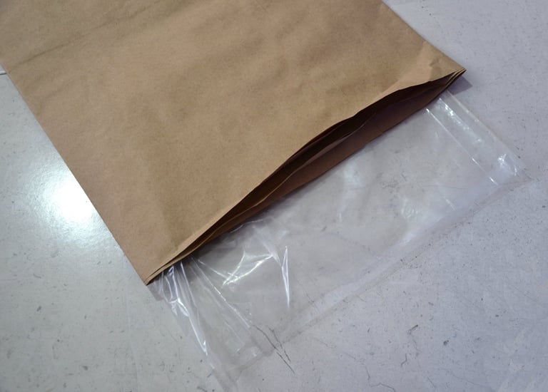 sacos y bolsas de papel kraft multicapas con refuerzo de polietileno