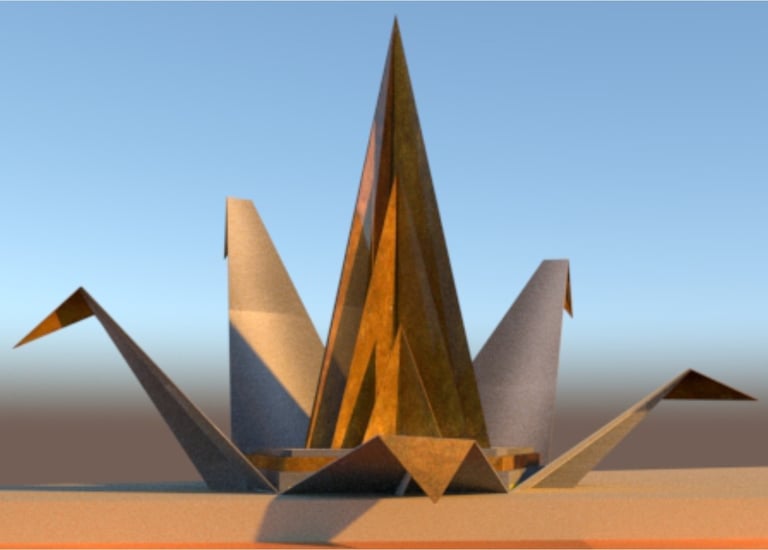 Stainless steel sculpture 