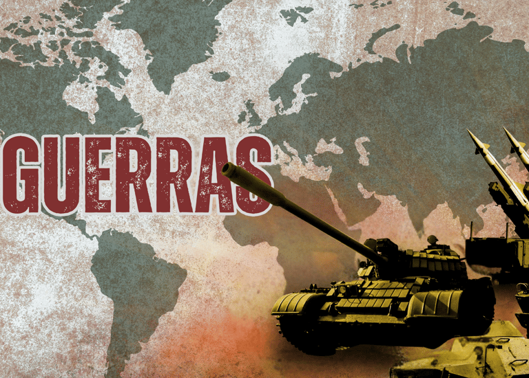 o mapa mundi com maquinans de guerra