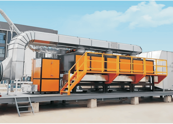 catalytic combustion gas treatment