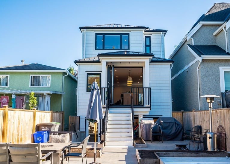 back yard on completed brand new custom house