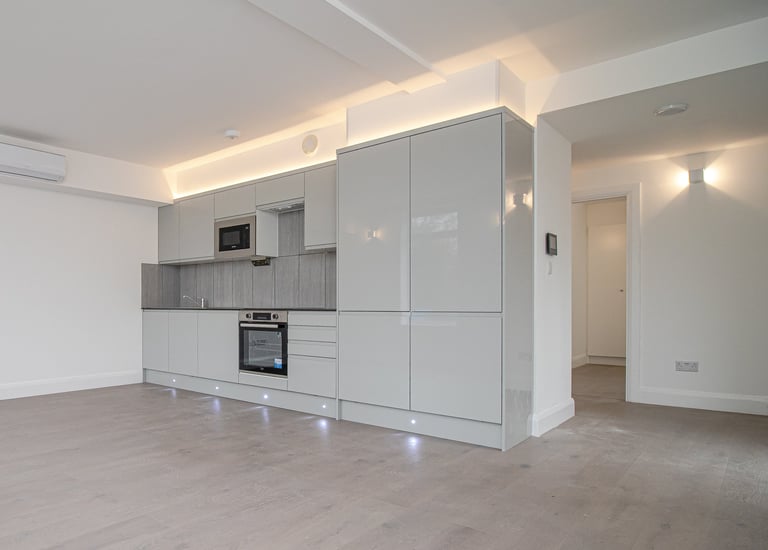 kitchen installation light grey