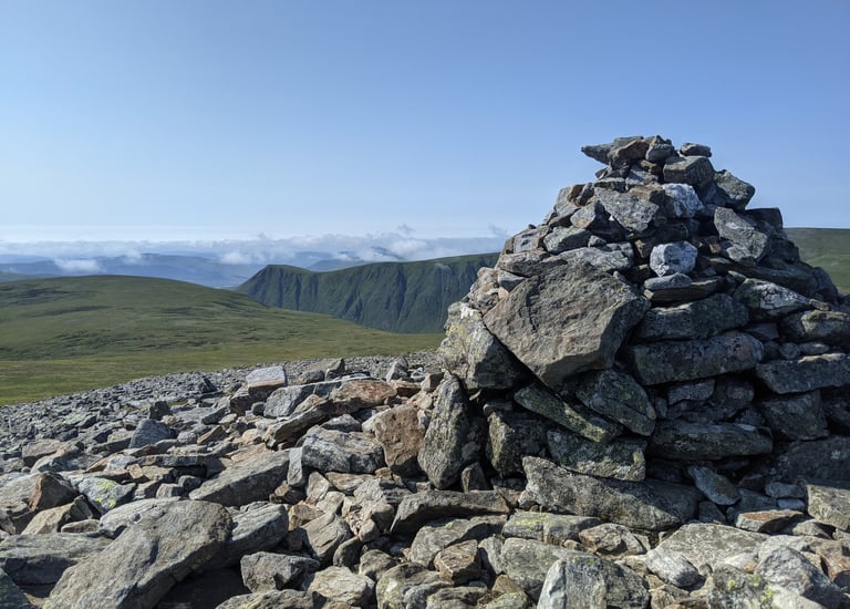 mountain summit cairn