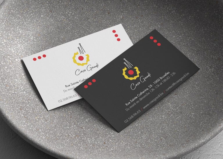Design carte de visite logo restaurant