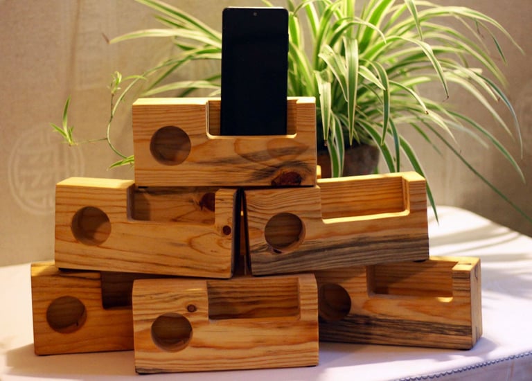 Ampliphone en bois