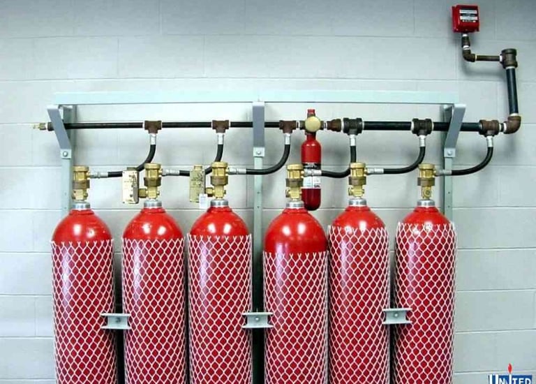 🧊 نظام إطفاء ثاني أكسيد الكربون (CO2 System)