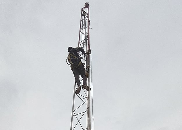 Network GI Tower installation at GMR Ananta Services
