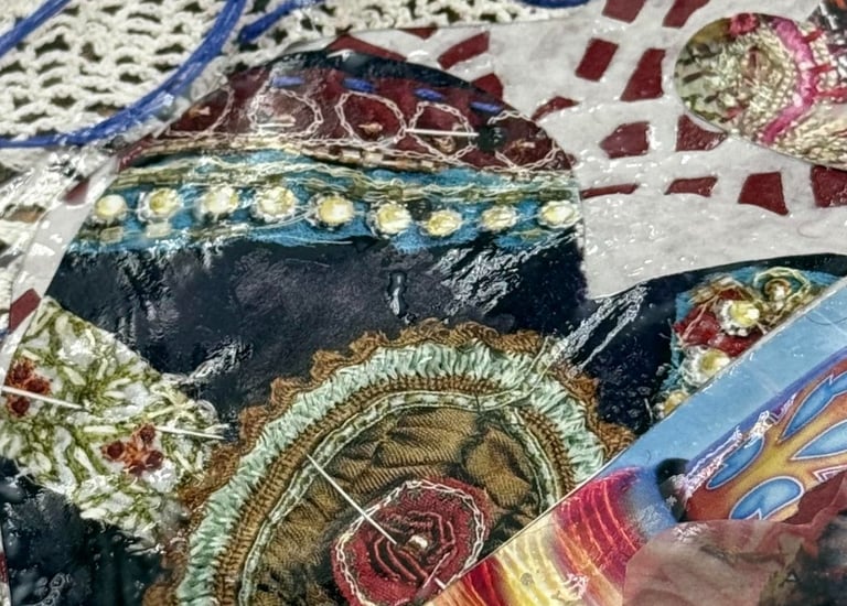 Creative collage of mixed media