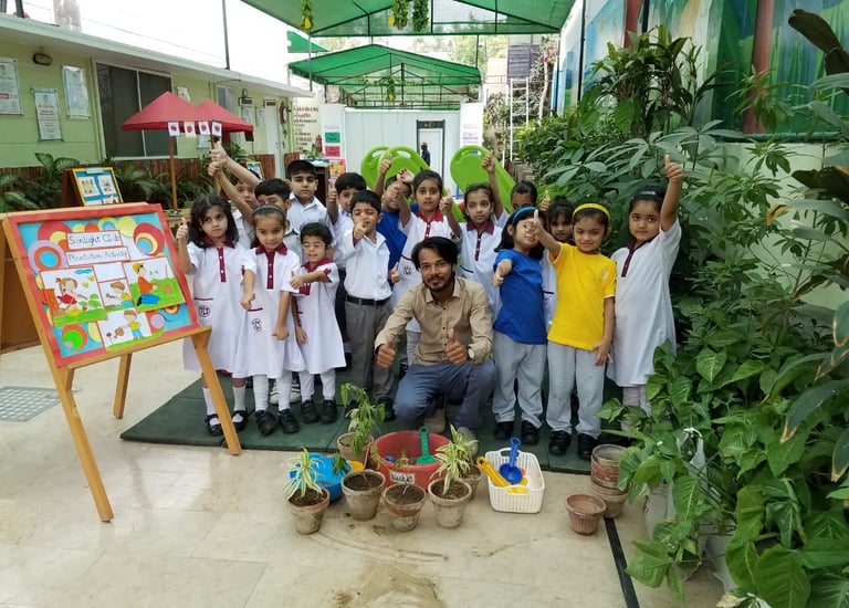 traing kid on how to grow own food
