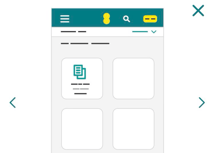 Part of the screen for the Welcome journey for the MyEE app. The screen focuses on one of the tiles 