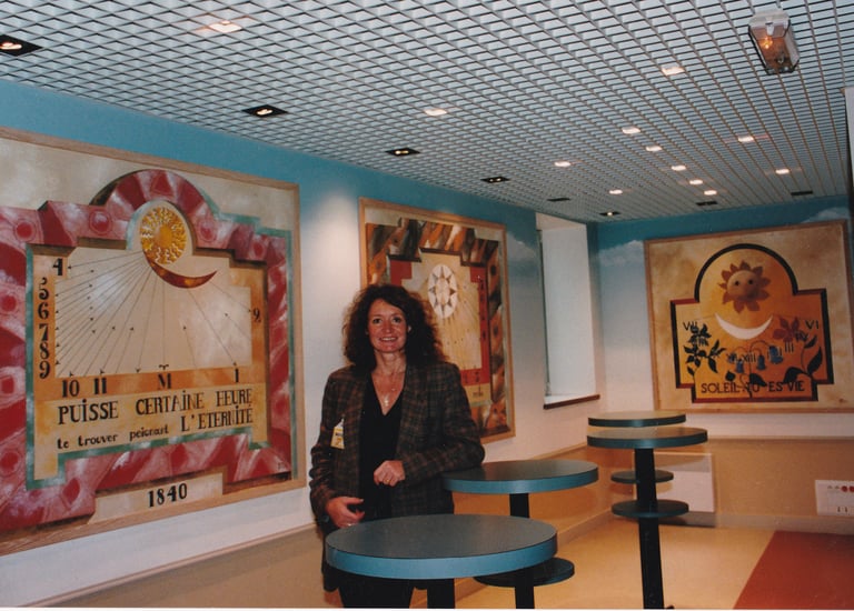 Cafétariat du Crédit Lyonnais décoré par l'architecte d'intérieur France CRUSE.