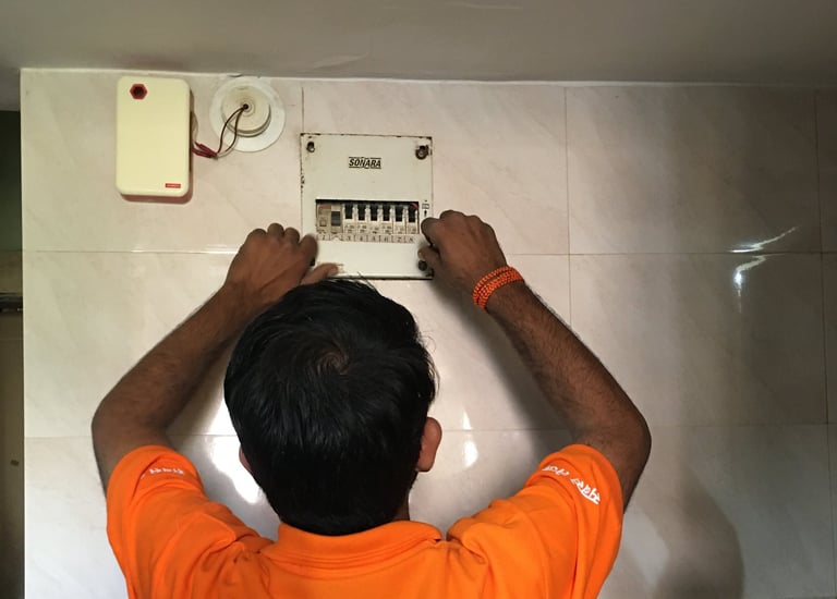 Licensed electrician repairing electrical systems in Jodhpur