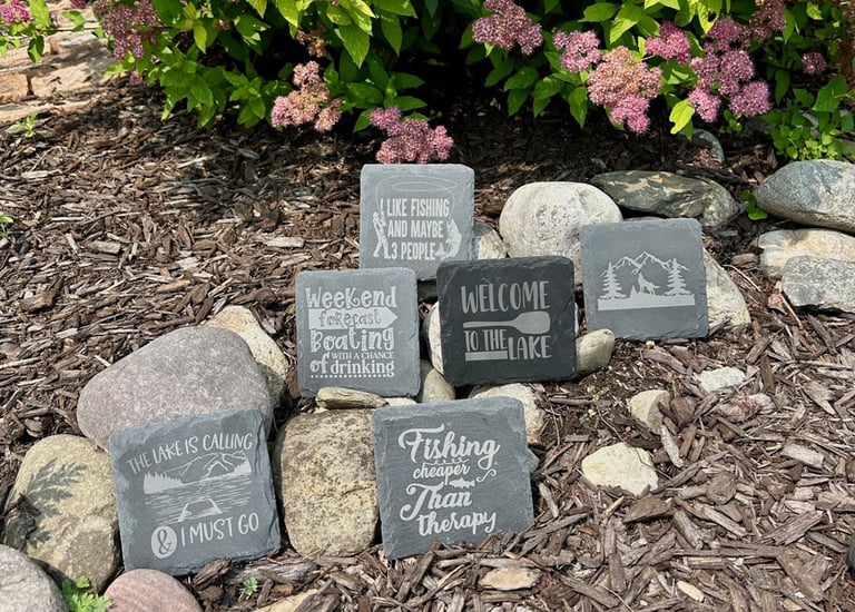 laser engraved slate coasters with funny sayings