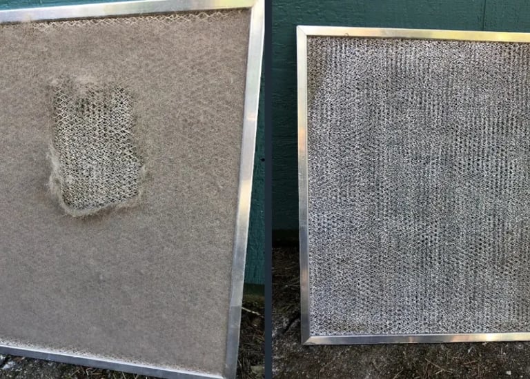 Completely blocked Air Filter and the result of mai cleaning it