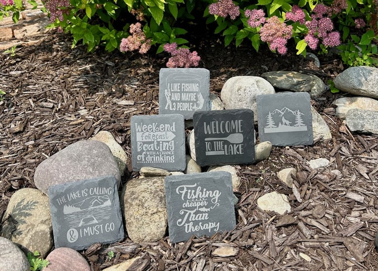 laser engraved slate coasters with funny sayings