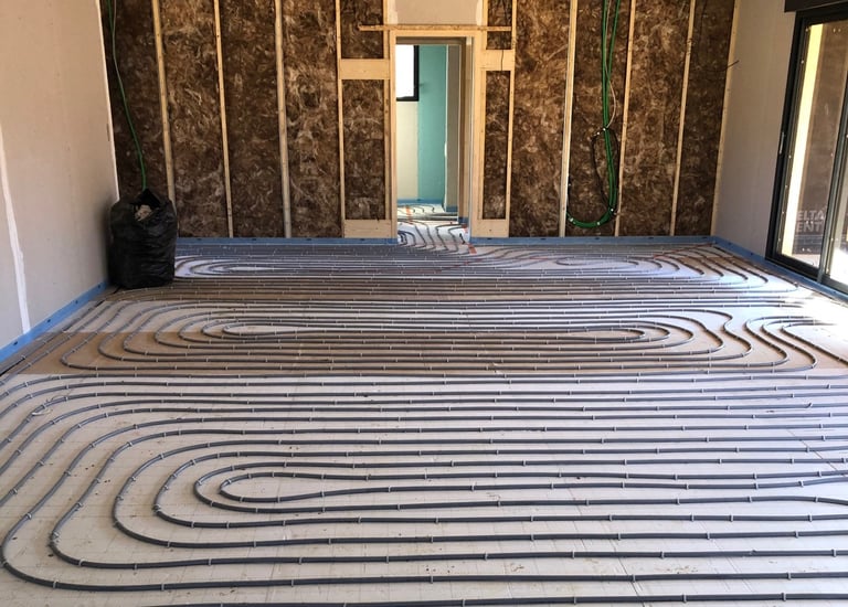 Chauffage par plancher chauffant hydraulique