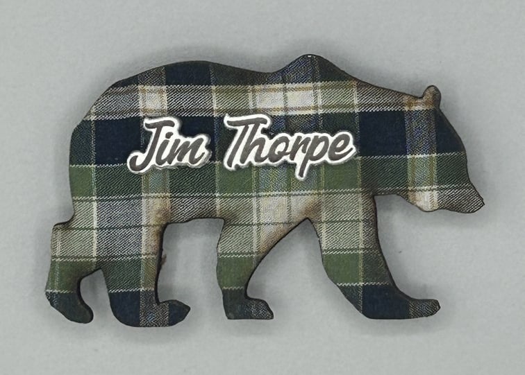 laser cut bear shaped souvenir magnet