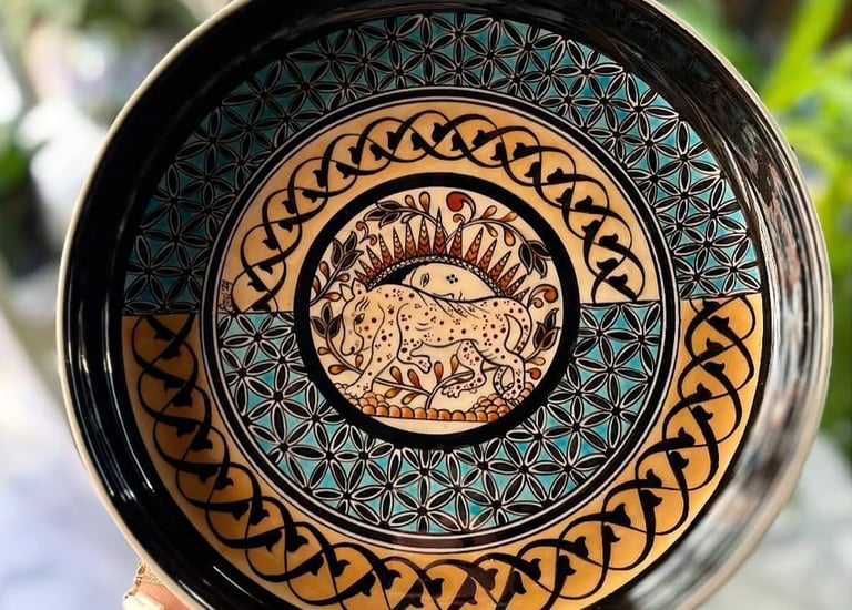 Emel Yılmaz çini, çini sanatı, çini, selçuklu tabağı